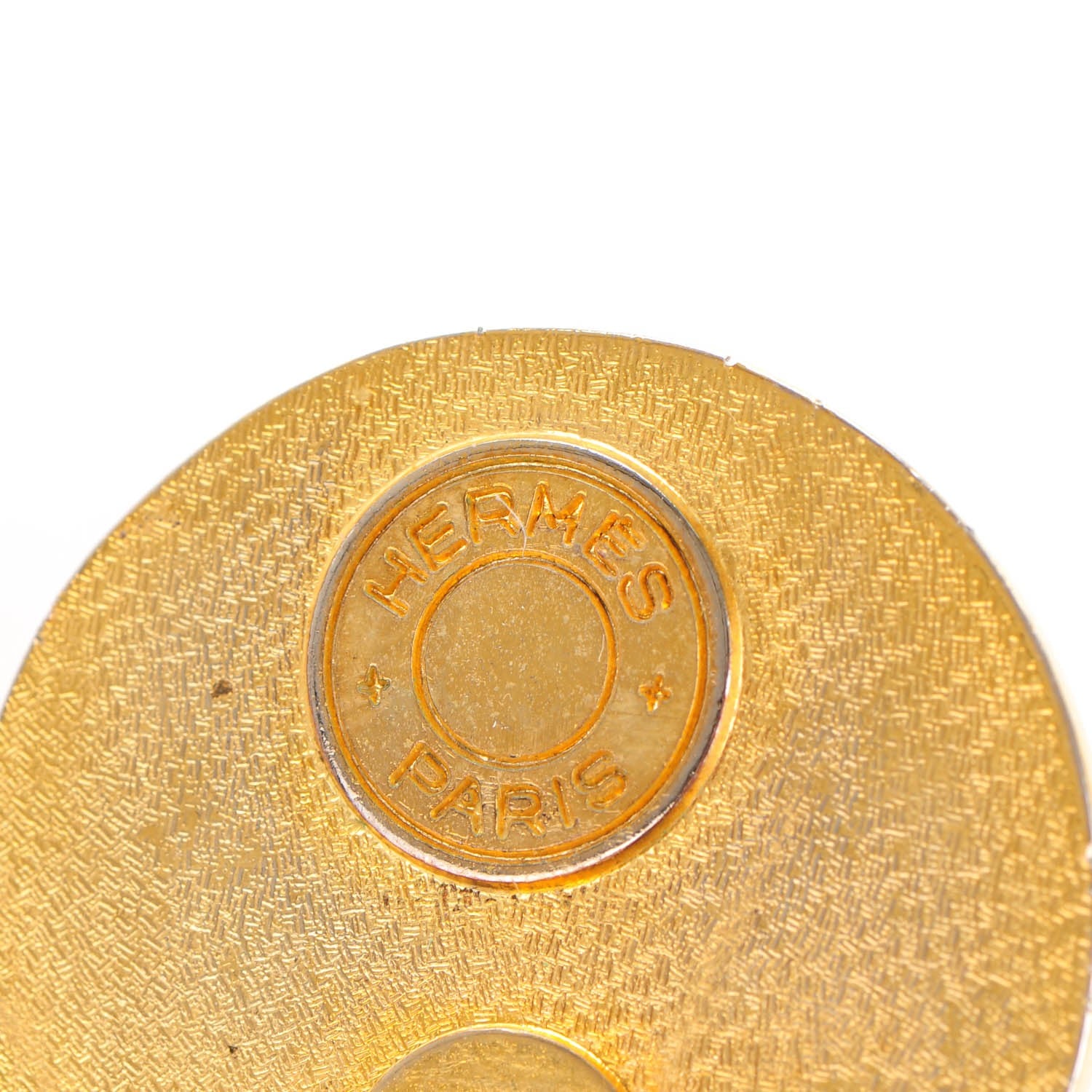 Hermes Lambskin Medor Clip On Earrings Gold 6 of 6