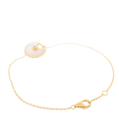 Cartier 18K Yellow Gold Diamond Mother of Pearl Amulette de Cartier Bracelet 2 of 3