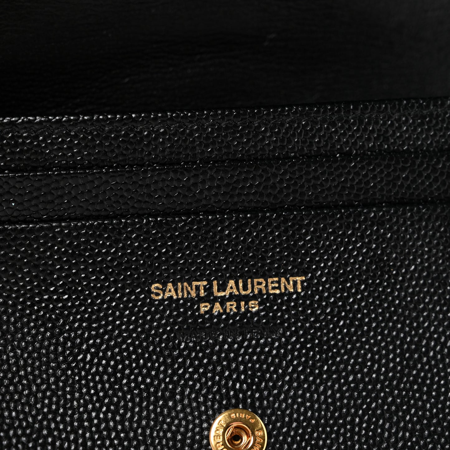 Grain De Poudre Matelasse Chevron Monogram Flap Card Case Black