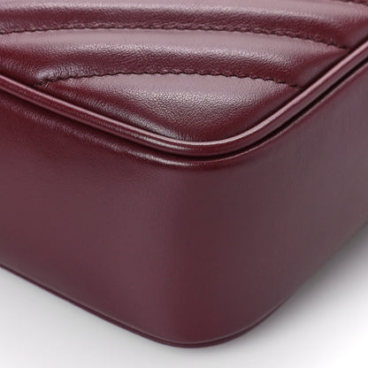 Saint Laurent Calfskin Matelasse Monogram Lou Camera Bag Dark Legion Red 8 of 8