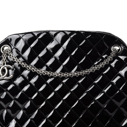 Chanel Patent Quilted Large Just Mademoiselle Bowling Bag Black 10 of 10
