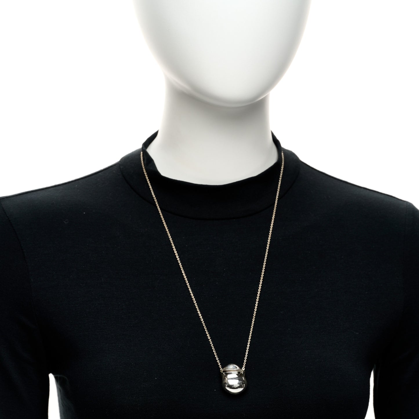Sterling Silver Elsa Peretti Bottle Inro Pendant Necklace