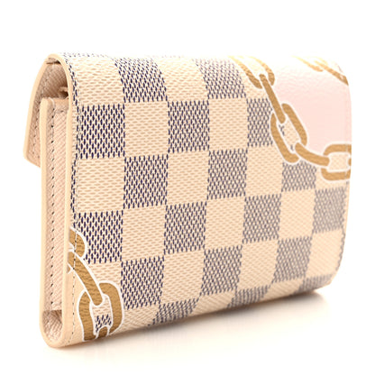 Louis Vuitton Damier Azur Nautical Victorine Wallet Gold 3 of 7