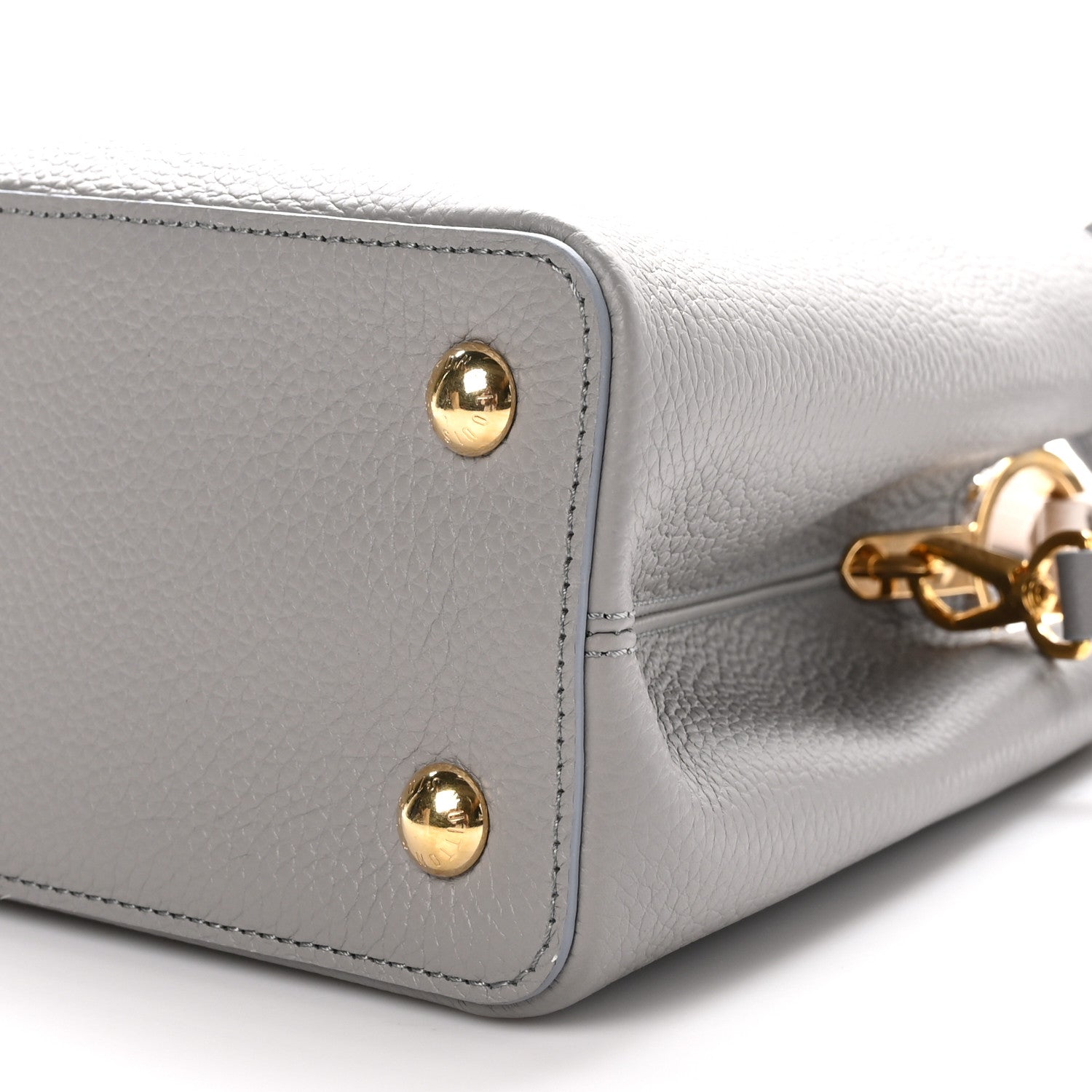 Louis Vuitton Taurillon Capucines MM Steeple Gray 10 of 10