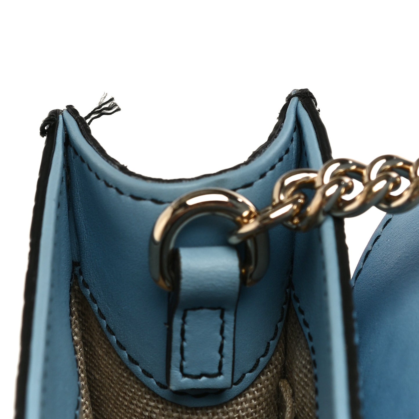Soft Microguccissima Mini Emily Chain Shoulder Bag Mineral Blue