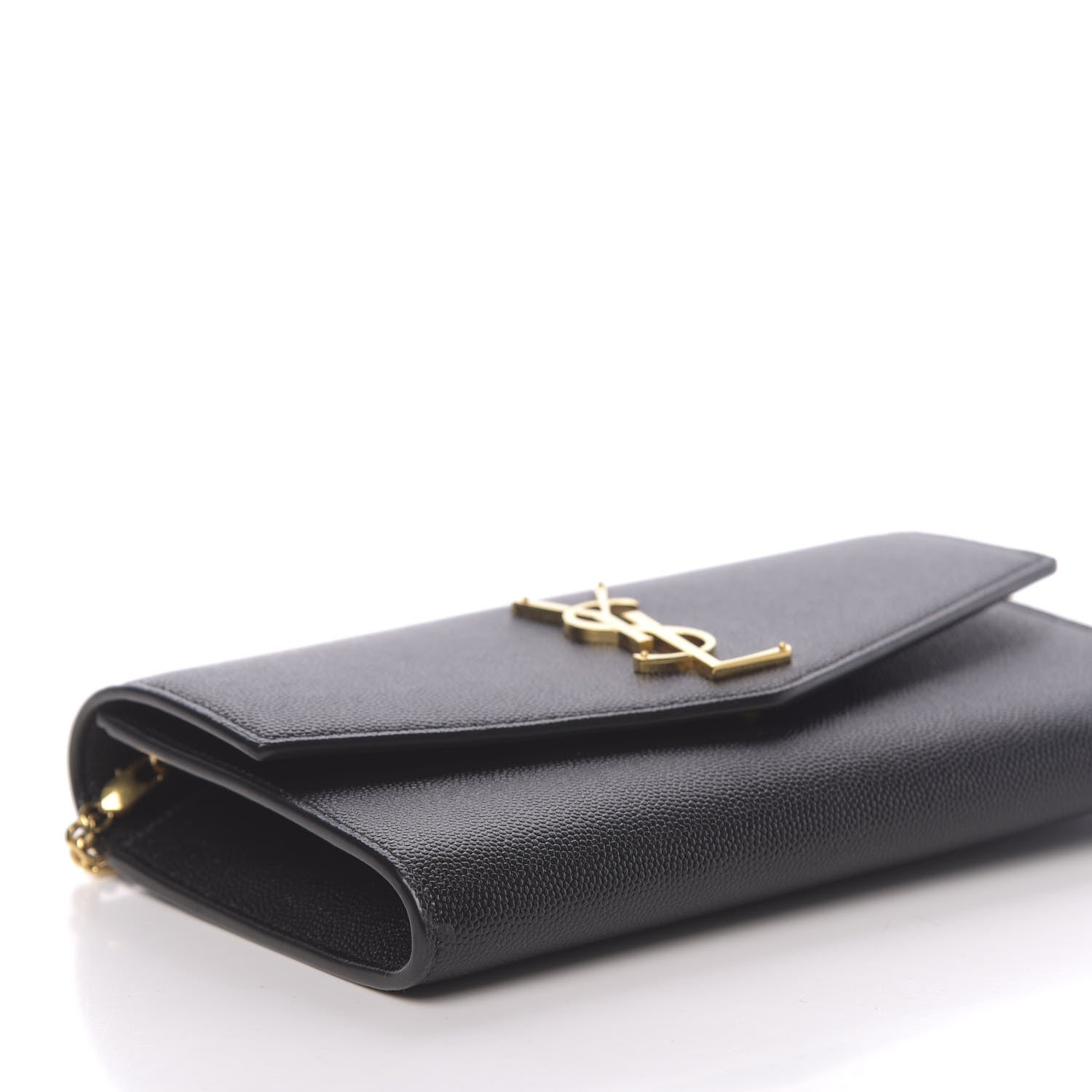 Saint Laurent Grain De Poudre Uptown Chain Wallet Black 10 of 12
