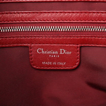 Christian Dior Lambskin Cannage Ruffle New Lock Flap Red 6 of 12