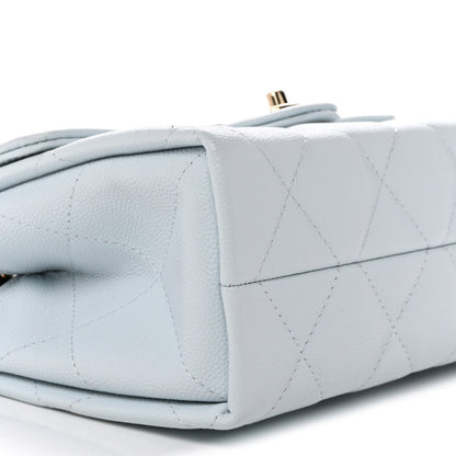 Chanel Caviar Quilted Mini Retro Twist Top Handle Flap Light Blue 10 of 12