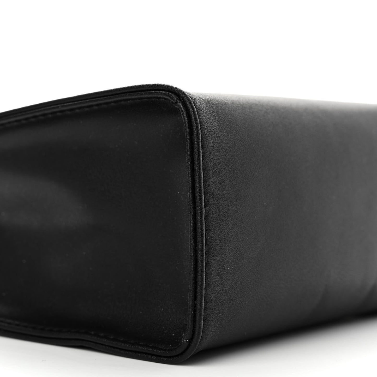 Vegan Leather Small Shopping Bag Black