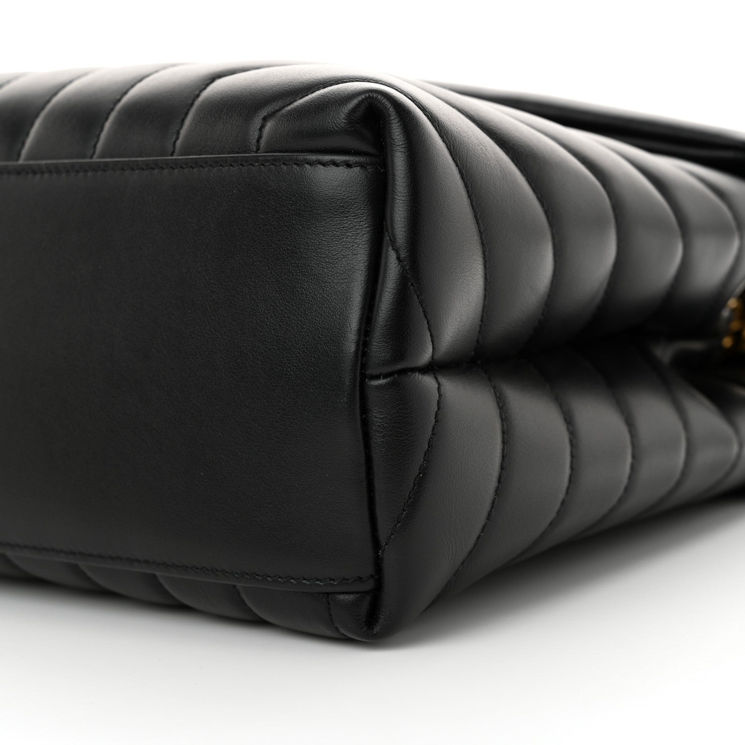 Saint Laurent Calfskin Y Quilted Monogram Medium Loulou Chain Satchel Black 10 of 10