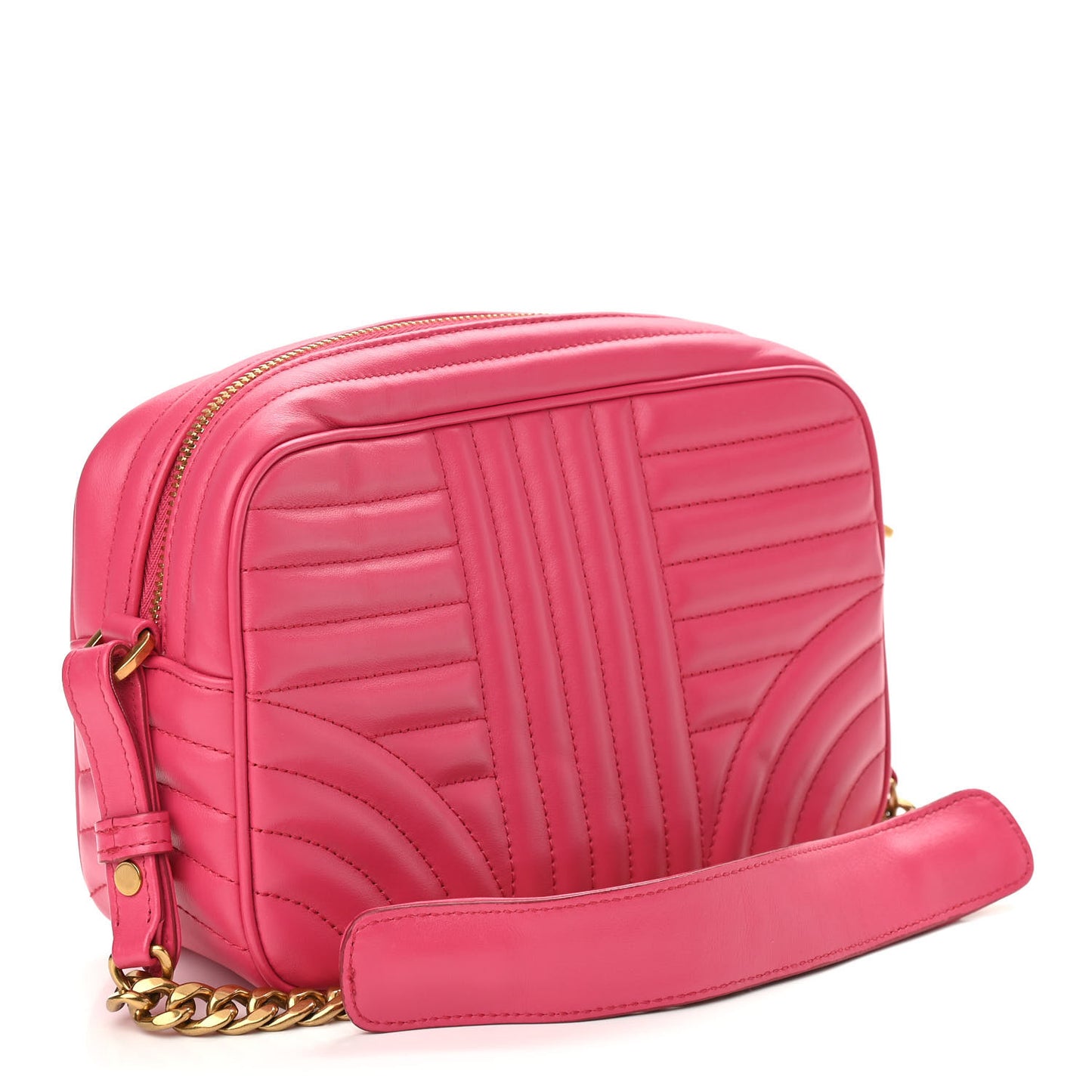 Soft Calfskin Diagramme Camera Bag Magenta