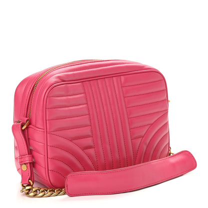 Prada Soft Calfskin Diagramme Camera Bag Magenta 2 of 9