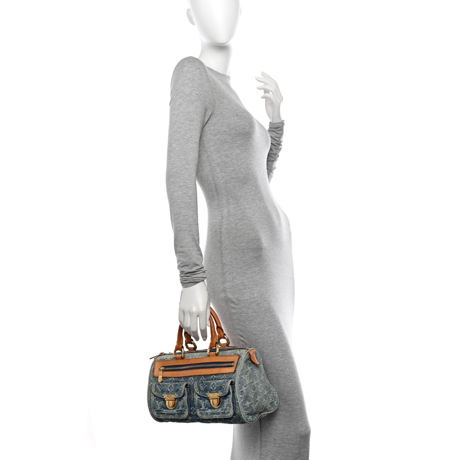 Louis Vuitton Monogram Denim Neo Speedy Blue 2 of 18