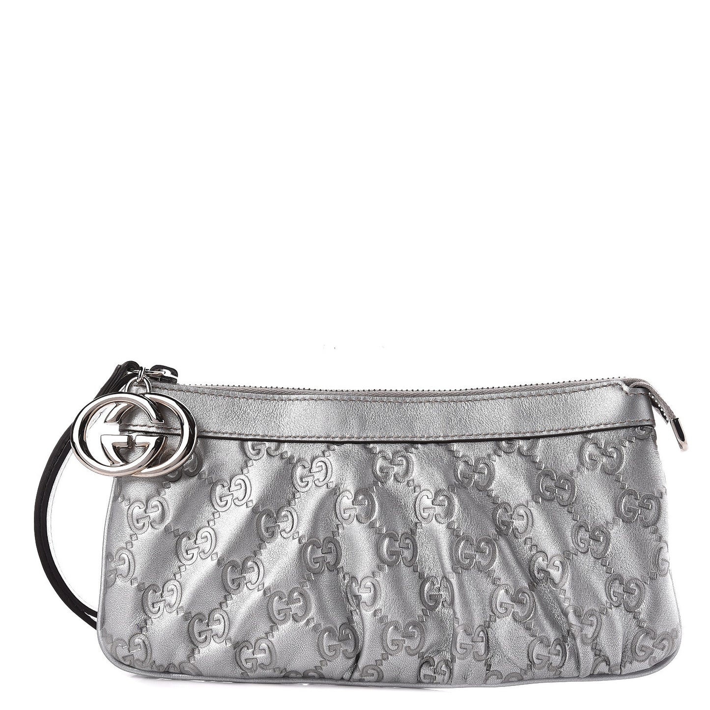 Guccissima New Britt Wristlet Silver
