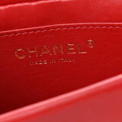 Chanel Calfskin Quilted Mini Nailed CC Flap Bag Red 6 of 11