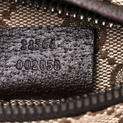 Gucci GG Monogram Web Double Pocket Belt Bag Dark Brown 7 of 12