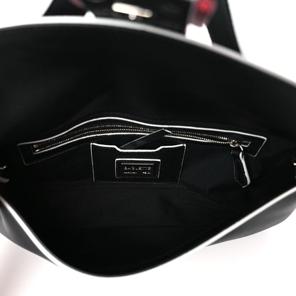 Fendi Vitello Dolce Elite Monster Eyes Bi-Color Baguette Black Yellow 5 of 9