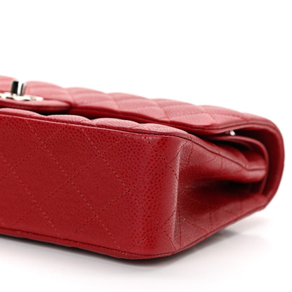 Chanel Caviar Quilted Medium Double Flap Red 10 of 12