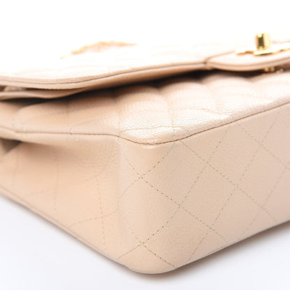 Chanel Caviar Quilted Medium Double Flap Beige Clair 8 of 13