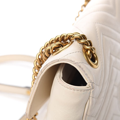 Gucci Calfskin Matelasse Medium GG Marmont Shoulder Bag White 13 of 18
