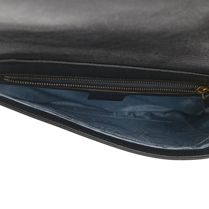 Gucci Calfskin Diagonal GG Medium Thiara Double Envelope Shoulder Bag Emerald Green Black 6 of 13