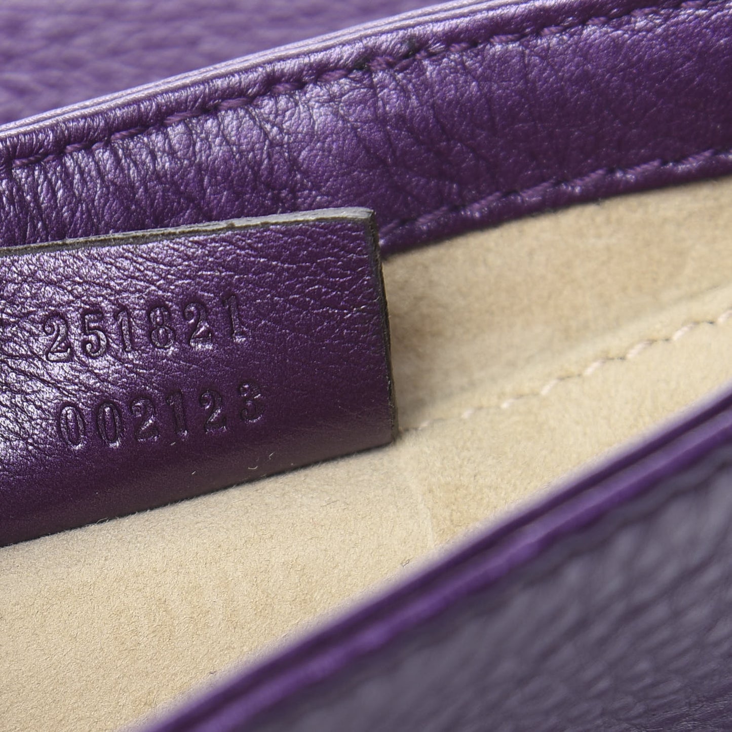 Metallic Pebbled Calfskin Small 1973 Chain Shoulder Bag Purple