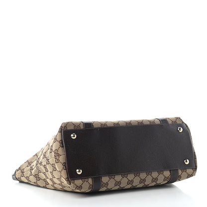 Gucci Monogram Medium Abbey Tote Dark Brown 4 of 10