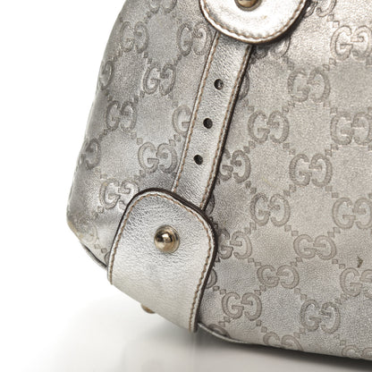 Gucci Metallic Guccissima Medium Pelham Shoulder Bag Silver 13 of 15