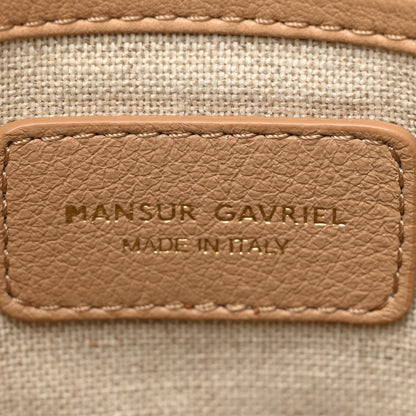 Mansur Gavriel Pebbled Calfskin Zip Bucket Bag Aglio 6 of 12