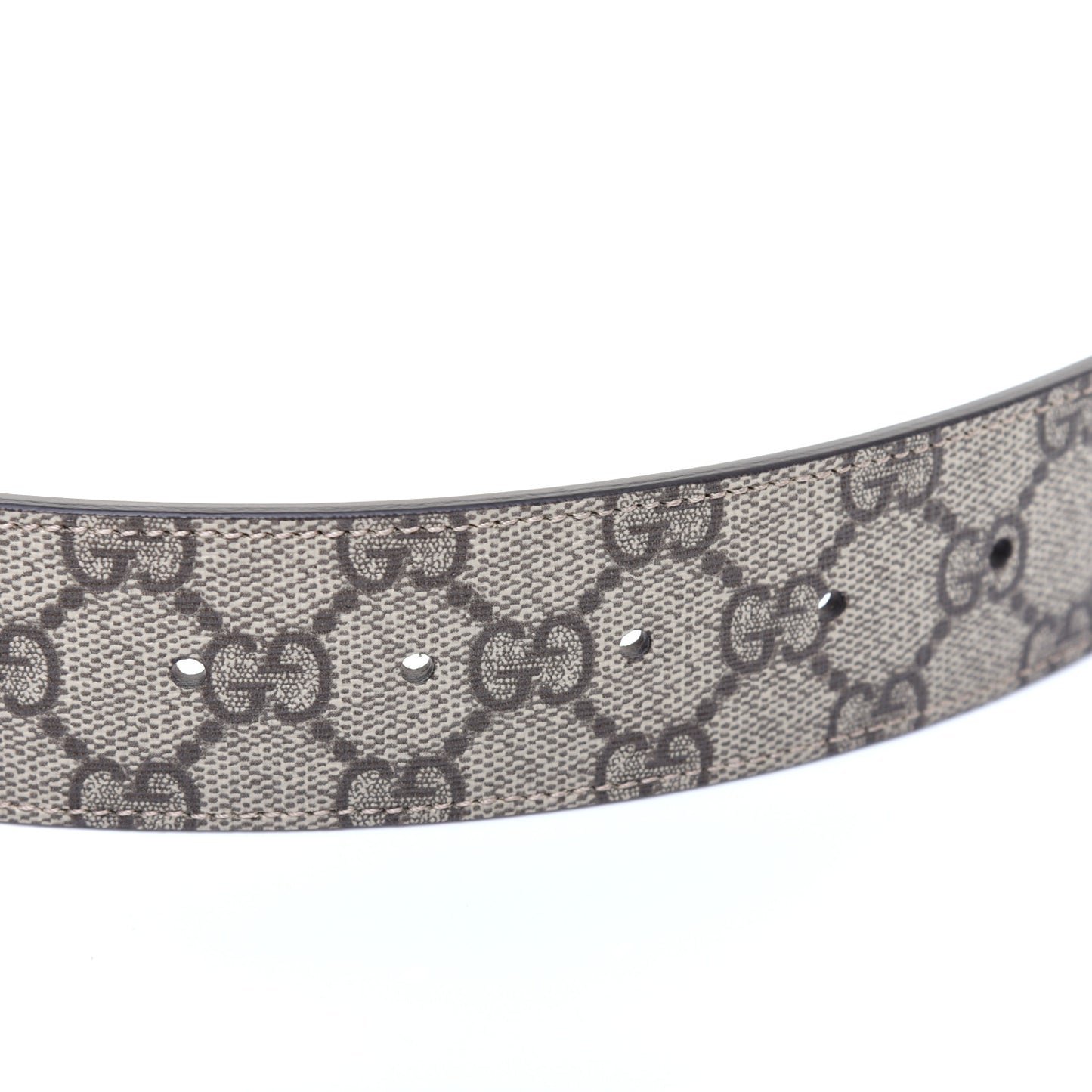 GG Supreme Monogram Selleria Calfskin Interlocking G 40mm Belt 90 36 Beige Ebony Cocoa