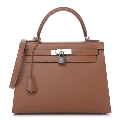 Hermes Veau Monsieur Kelly Sellier 28 Gold 1 of 10