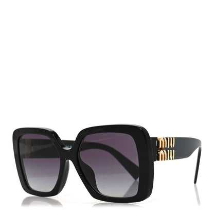 Miu Miu Acetate Rectangle Sunglasses SMU 10Y Black 1 of 7