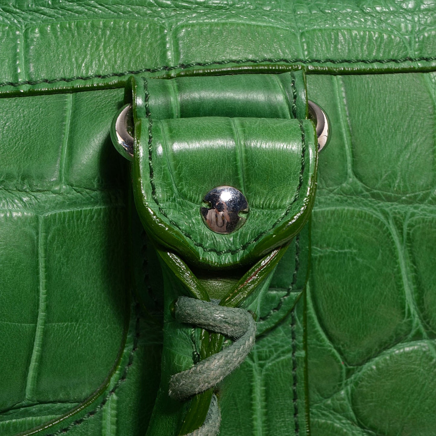 Crocodile Work Bag Green