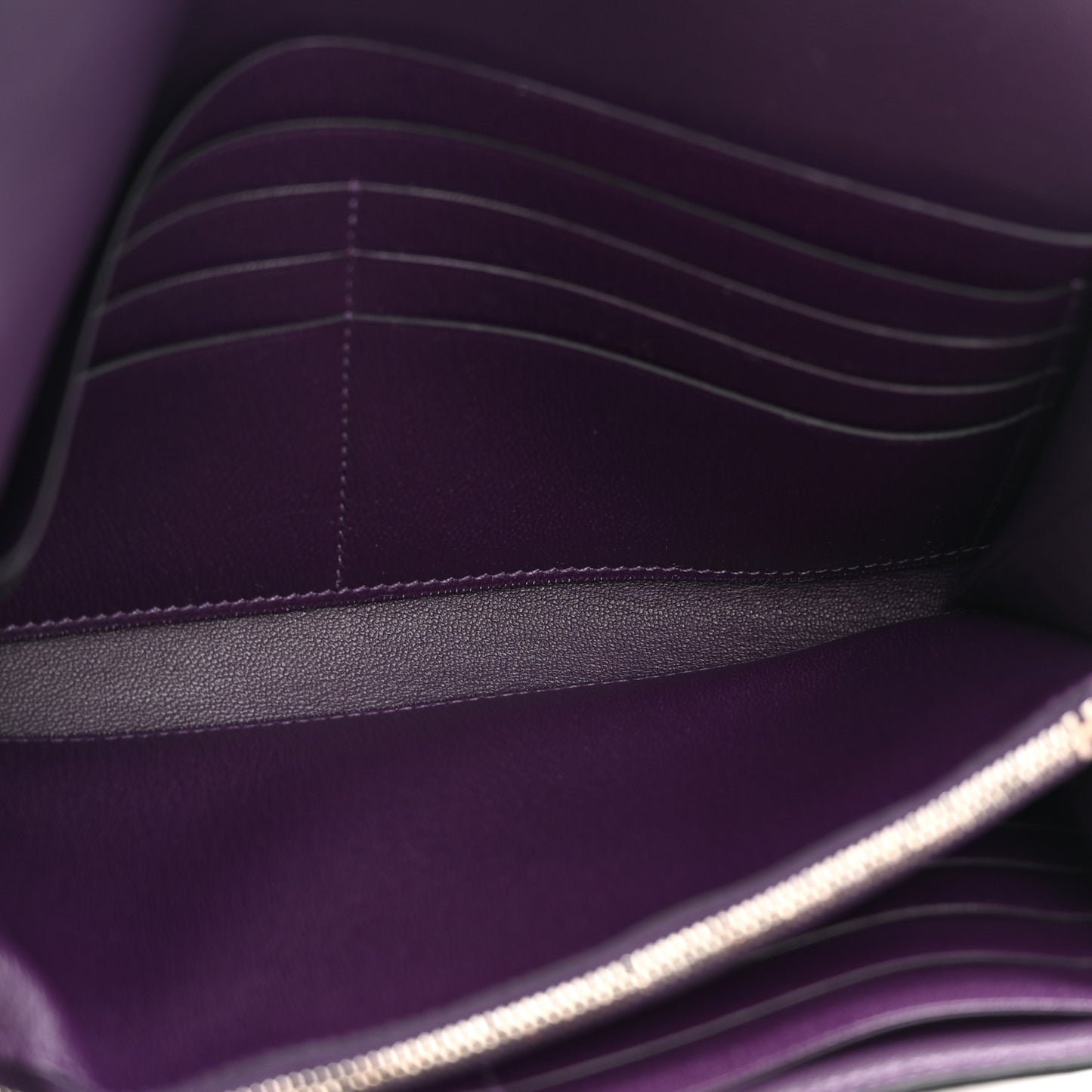 Matte Alligator Constance Long Wallet Amethyst