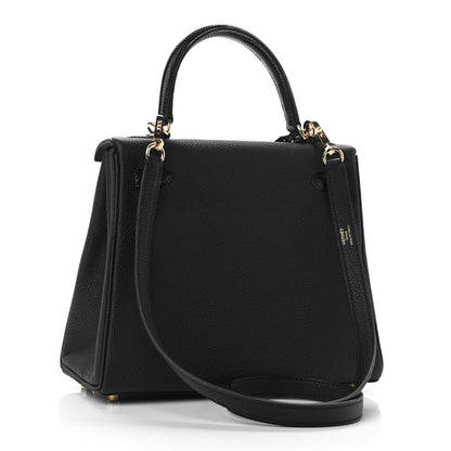Hermes Togo Lizard Kelly Retourne Touch 25 Black 3 of 12