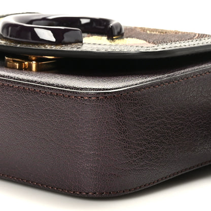 Chloe Shiny Calfskin Sequin Mini C Double Carry Brown Multicolor 8 of 8