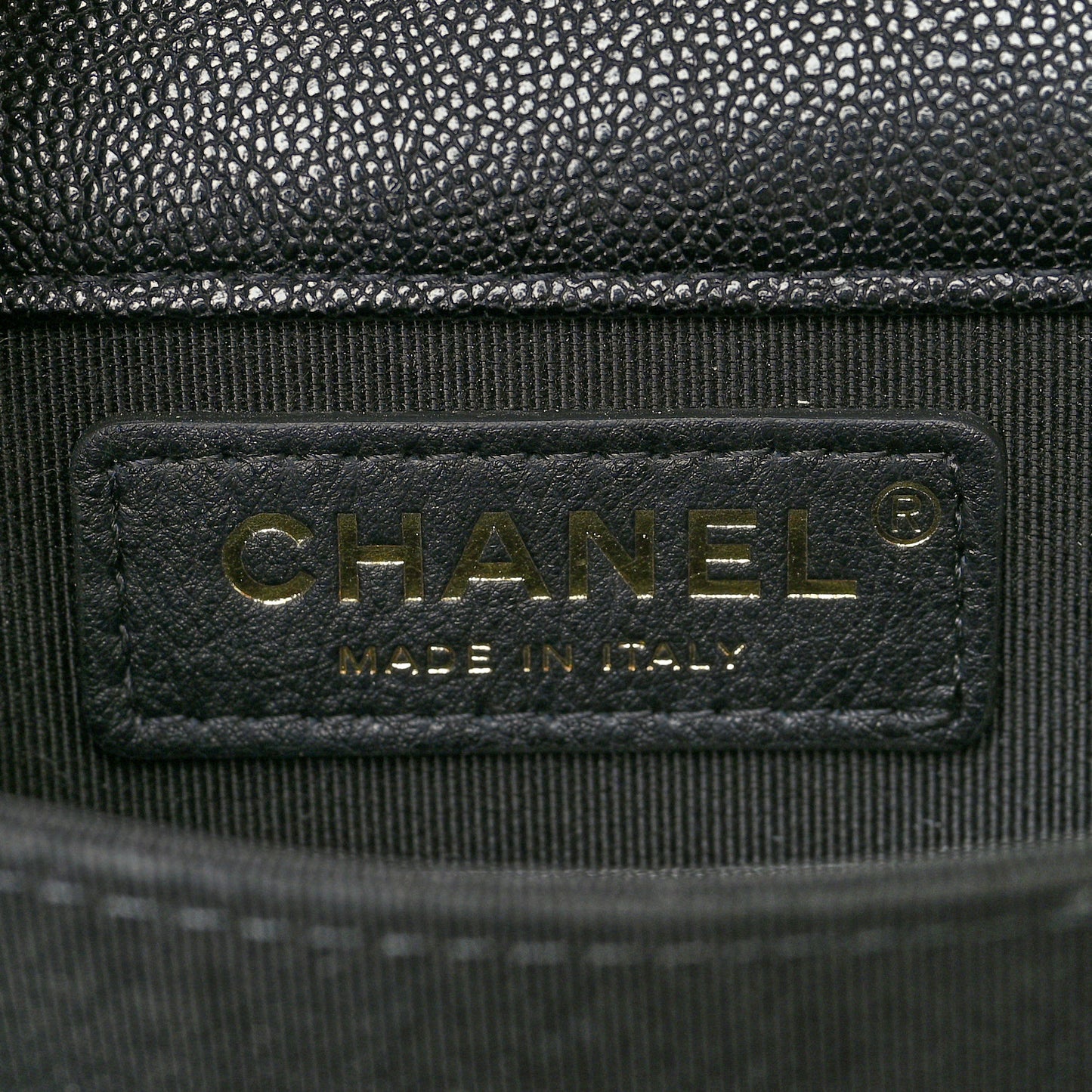 Caviar Quilted North South Boy Flap Black