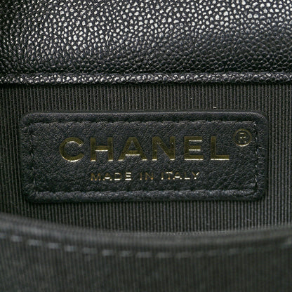 Chanel Caviar Quilted North South Boy Flap Black 6 of 10