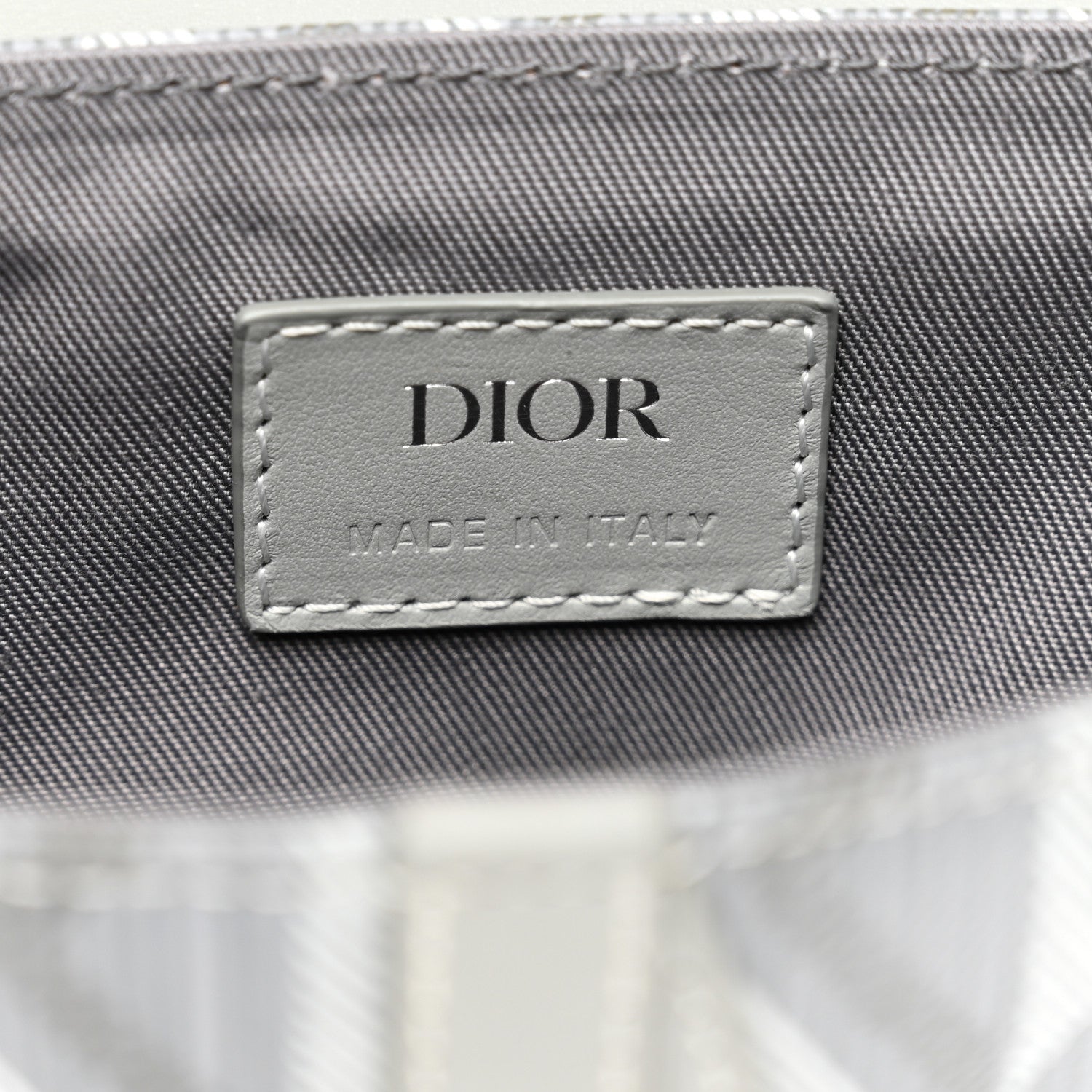 Christian Dior Coated Canvas CD Diamond Mens Mini Saddle Bag Grey 6 of 8