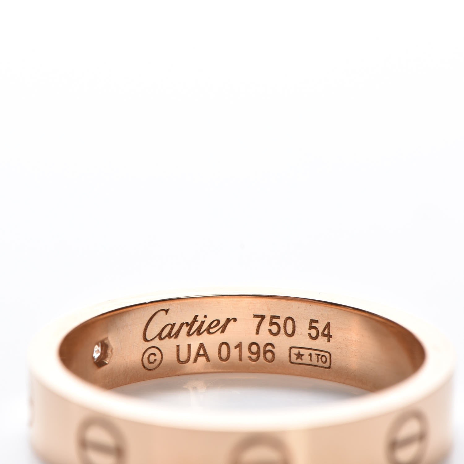 Cartier 18K Pink Gold Diamond 4mm LOVE Ring 54 7 5 of 6