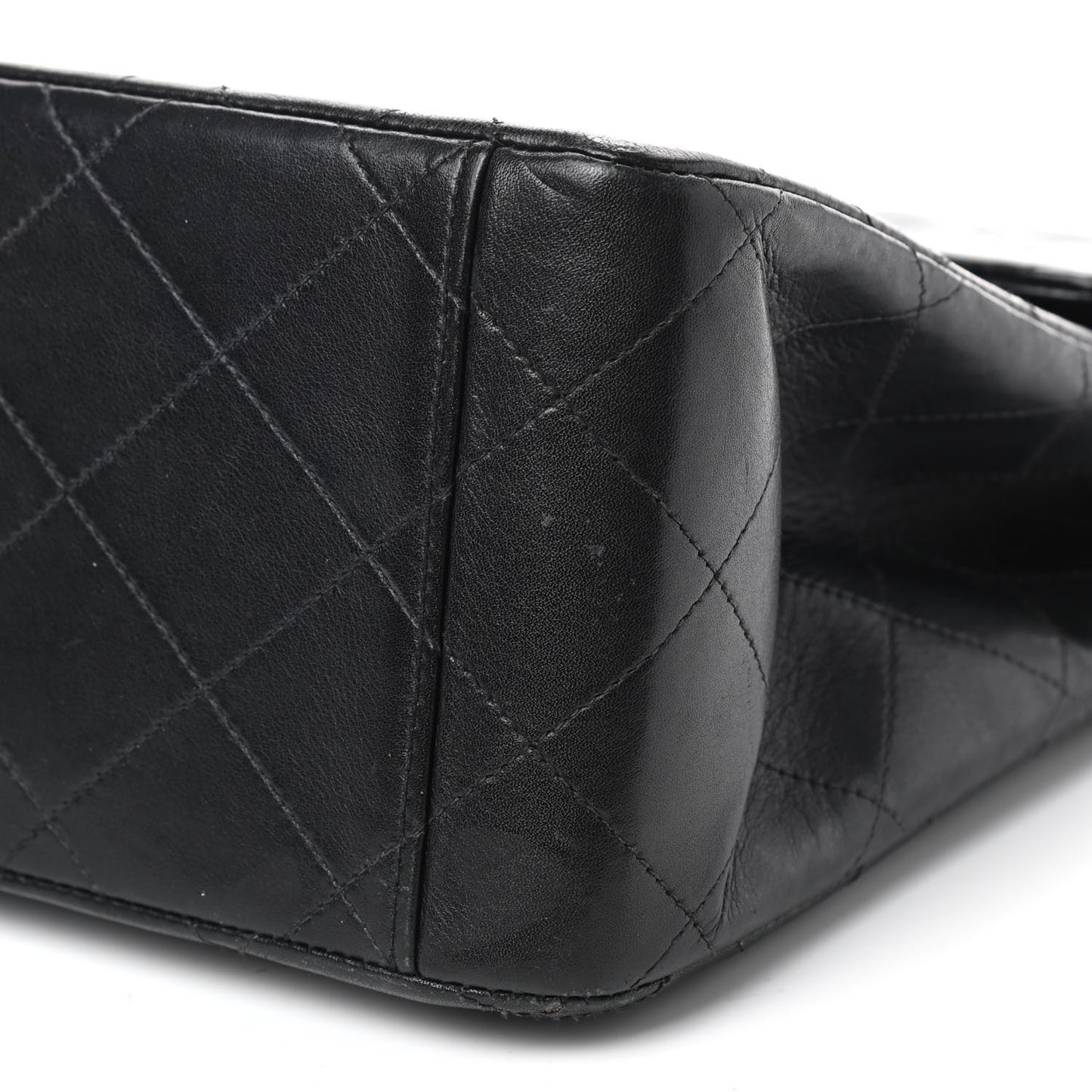 Lambskin Quilted XL Jumbo Single Flap Black