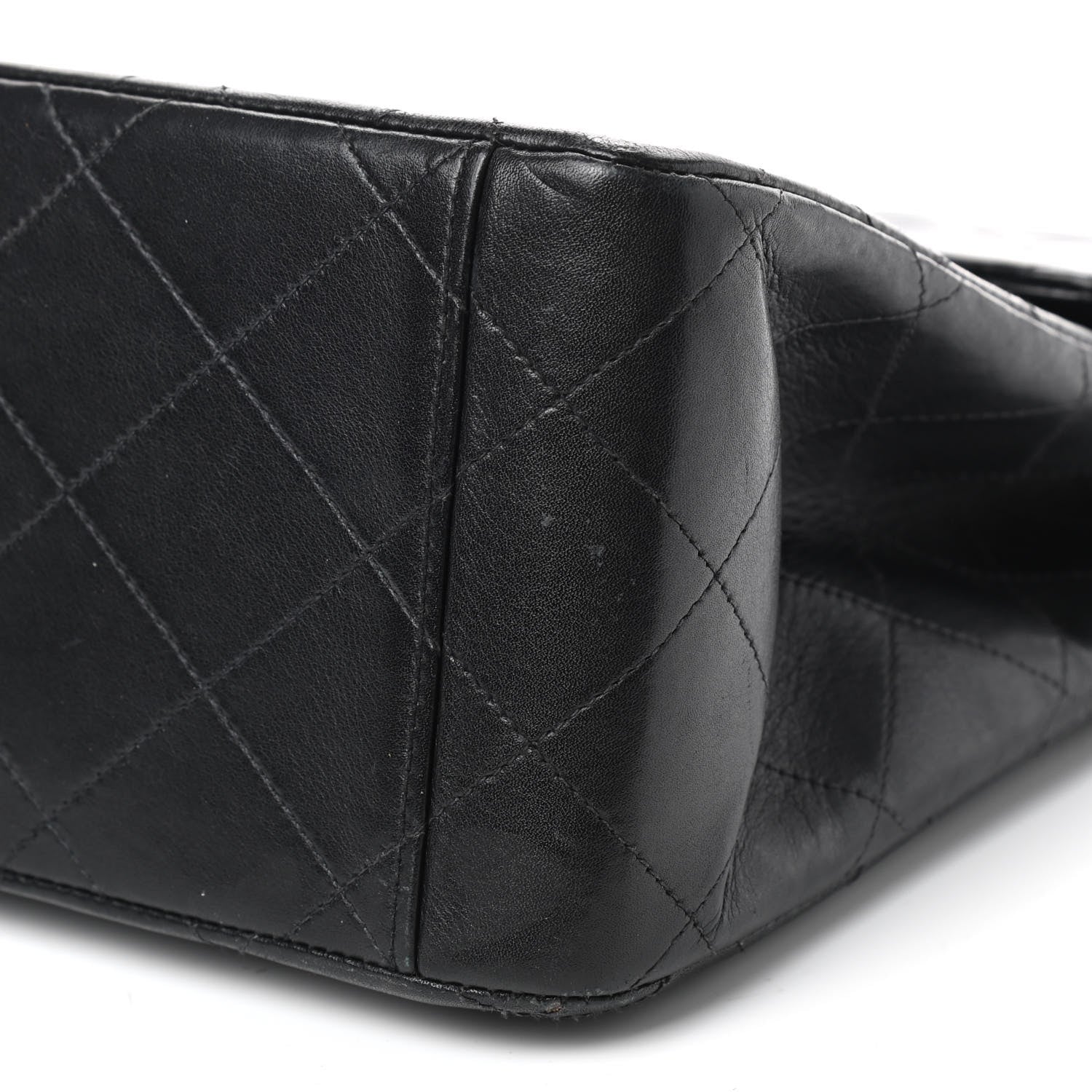 Chanel Lambskin Quilted XL Jumbo Single Flap Black 6 of 12