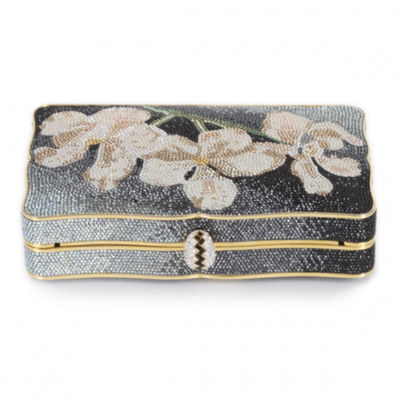 Judith Leiber Swarovski Crystal Flower Clutch 3 of 9