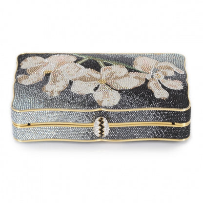 Judith Leiber Swarovski Crystal Flower Clutch 3 of 9