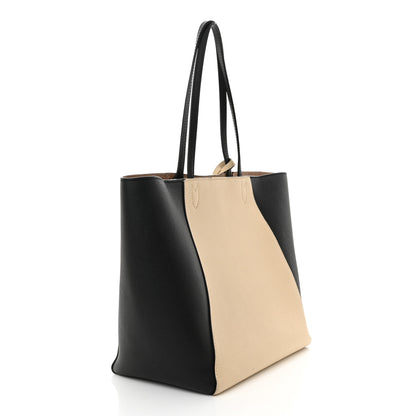 Louis Vuitton Calfskin Lockme Go Tote Black Vanilla 3 of 13