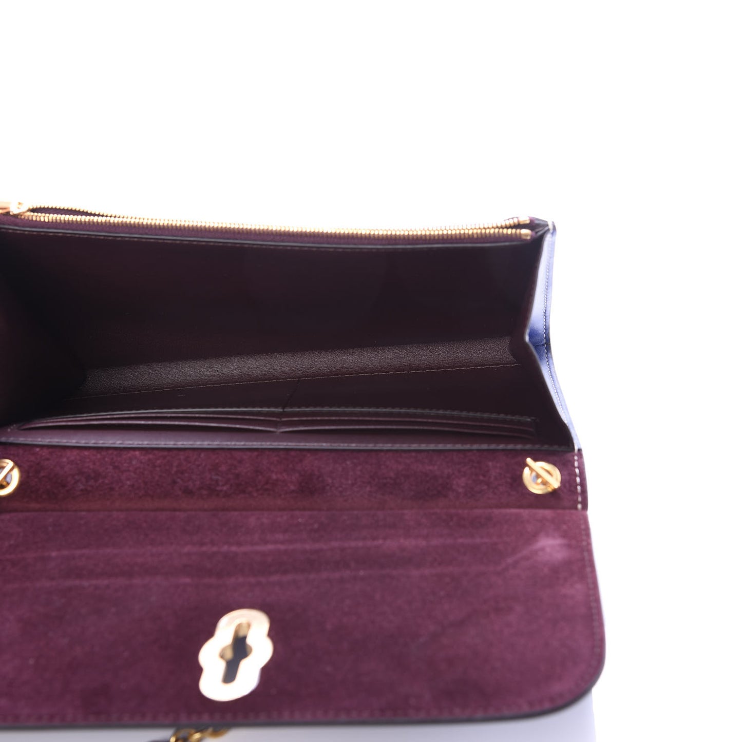 Smooth Calfskin Amberley Convertible Clutch Cobalt Blue