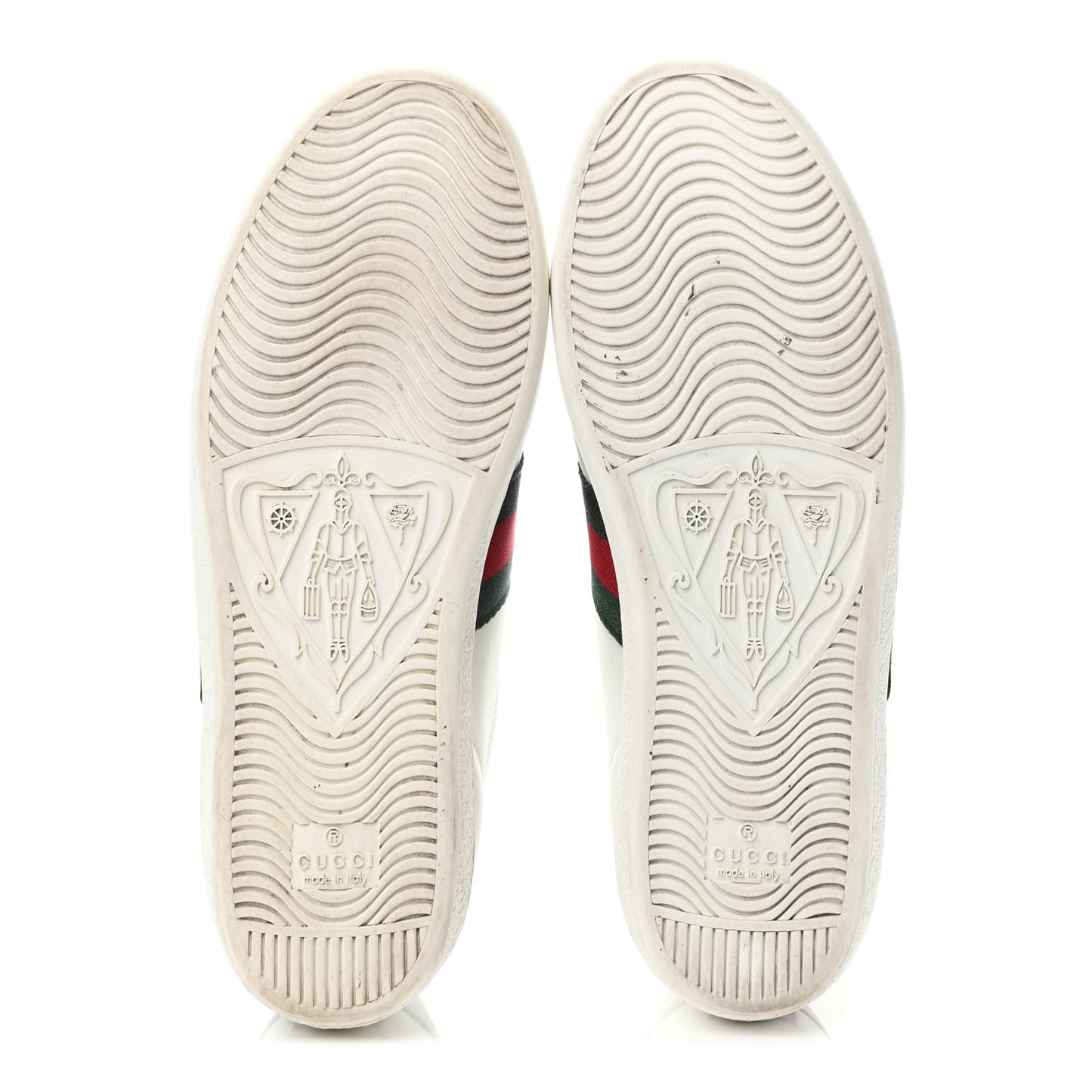 Calfskin Web GG Apple Embroidered Womens Ace Sneakers 37 White