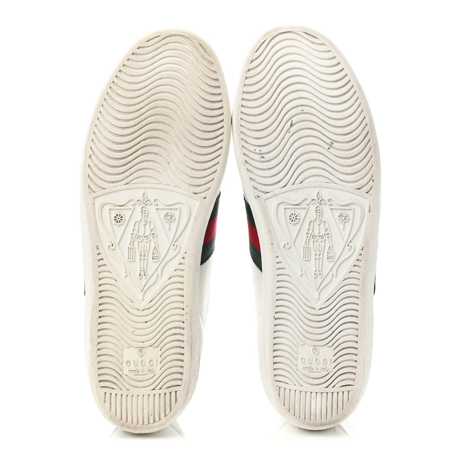 Gucci Calfskin Web GG Apple Embroidered Womens Ace Sneakers 37 White 4 of 5