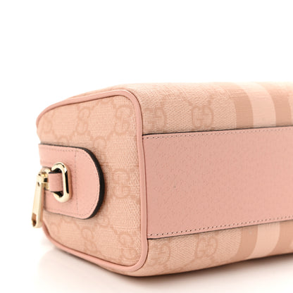 Gucci GG Supreme Monogram Textured Dollar Calfskin Web Super Mini Ophidia Top Handle Bowler Bag Rose Pink 9 of 11