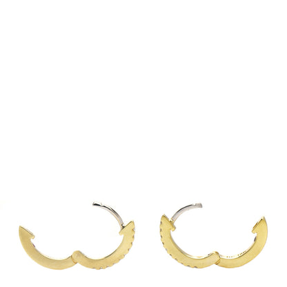 Roberto Coin 18K Yellow Gold Diamond Small Baby Hoop Earrings 3 of 5